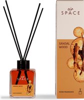 Air Space - Parfum - Geurstokjes - Huisgeur - Huisparfum - Sandalwood - Vierkant - 100ml