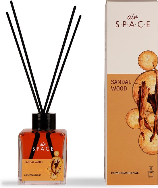 Air Space - Parfum - Bâtons parfumés - Parfum d'intérieur - Parfum d'intérieur - Bois de santal - Carré - 100 ml