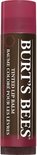 Burt's Bees getinte lippenbalsem in Daisy, met donkerbruine huls en een roze-rode dop.