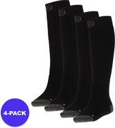 Apollo (Sports) - Skisokken kind - Plain - Unisex - Zwart - 27/30 - 4-Pack - Voordeelpakket
