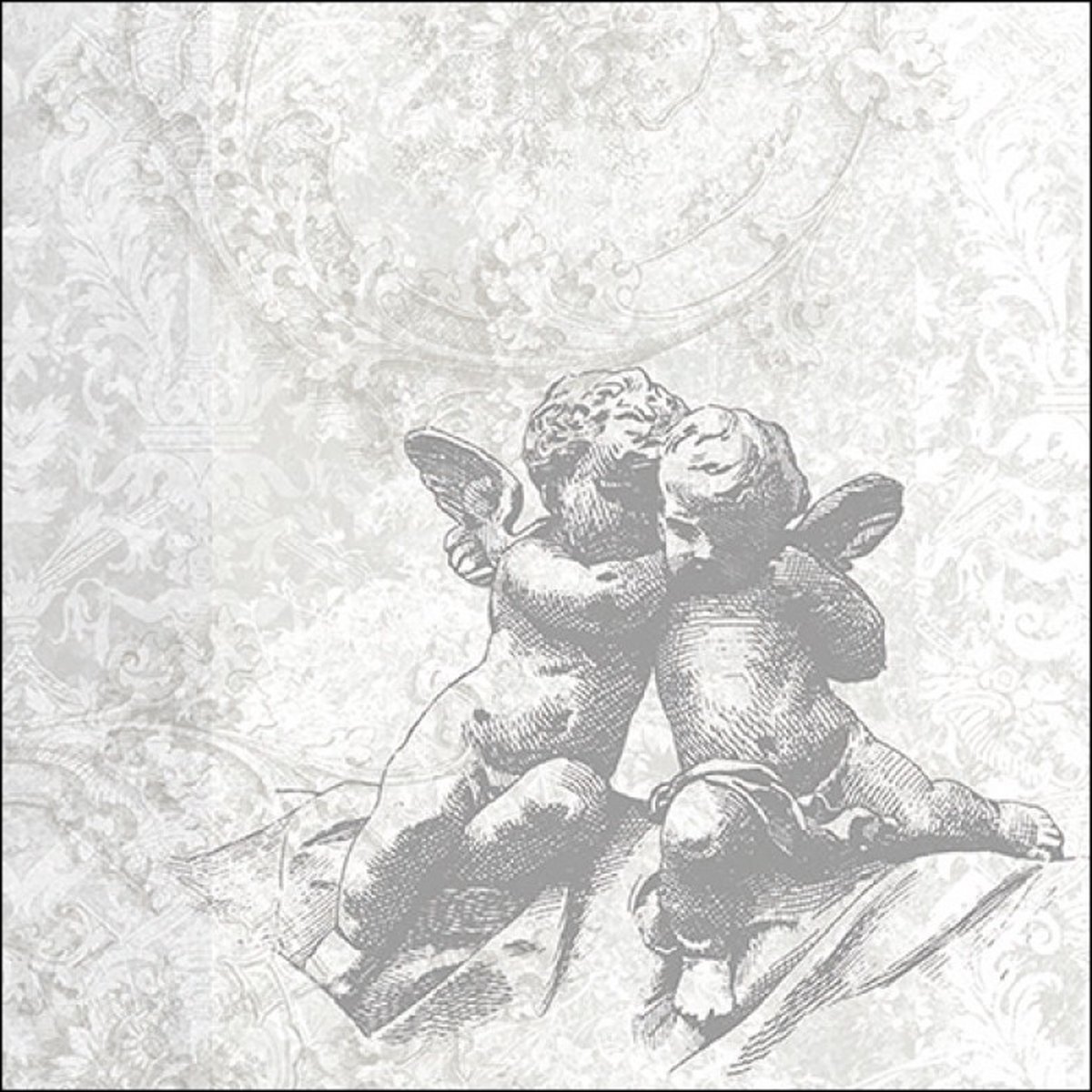 Ambiente - Lunch servetten - Classic angels silver