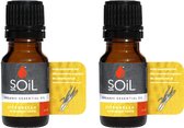 Soil Citronella Etherische Olie - Insectenwerend - 2 Flesjes Van 10ml Biologische Citronella Olie - Natuurlijke Citronella Olie - Citronella Essentiële Olie -