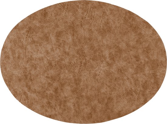 Set de table TROJA - SET/6 - ovale - cuir vegan - 33x45 cm, bronze