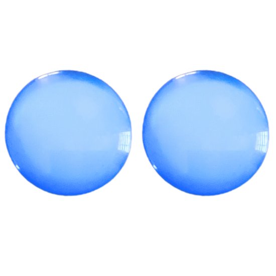 Clip oorbellen- Baby Blauw- 2.5 cm- Geen gaatjes- Charme Bijoux