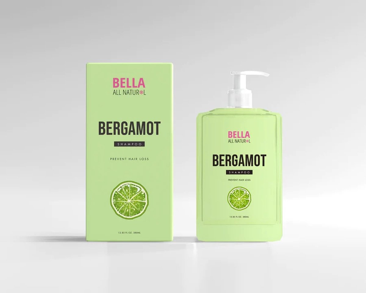 Bella all Natural | Bergamota Shampoo & Conditioner | set van 2 | 2x380ml | Voor natuurlijke glans | Tegen haarverlies | helpt haar te hydrateren | kalmeert de hoofdhuid