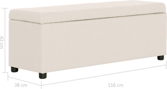 vidaXL Bankje Polyester Donkergrijs Zitbankje Halbankje Gangbank Bank Bankjes