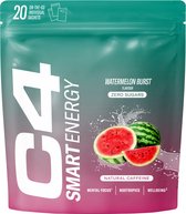 Cellucor C4 Smart Energy Powder Pre Workout - Sports Drink Pastèque - Energy Drink - 20 Sachets Énergie Boisson