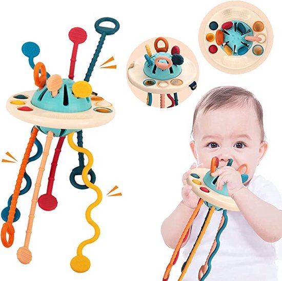 Baby Speelgoed - Montessori - Sensorisch speelgoeBaby Speelgoed - Ontwikkeling - Fijne Motoriek - 0-24 Maanden - Hoogwaardige kwaliteit - UFO Speelgoed - CE-markering