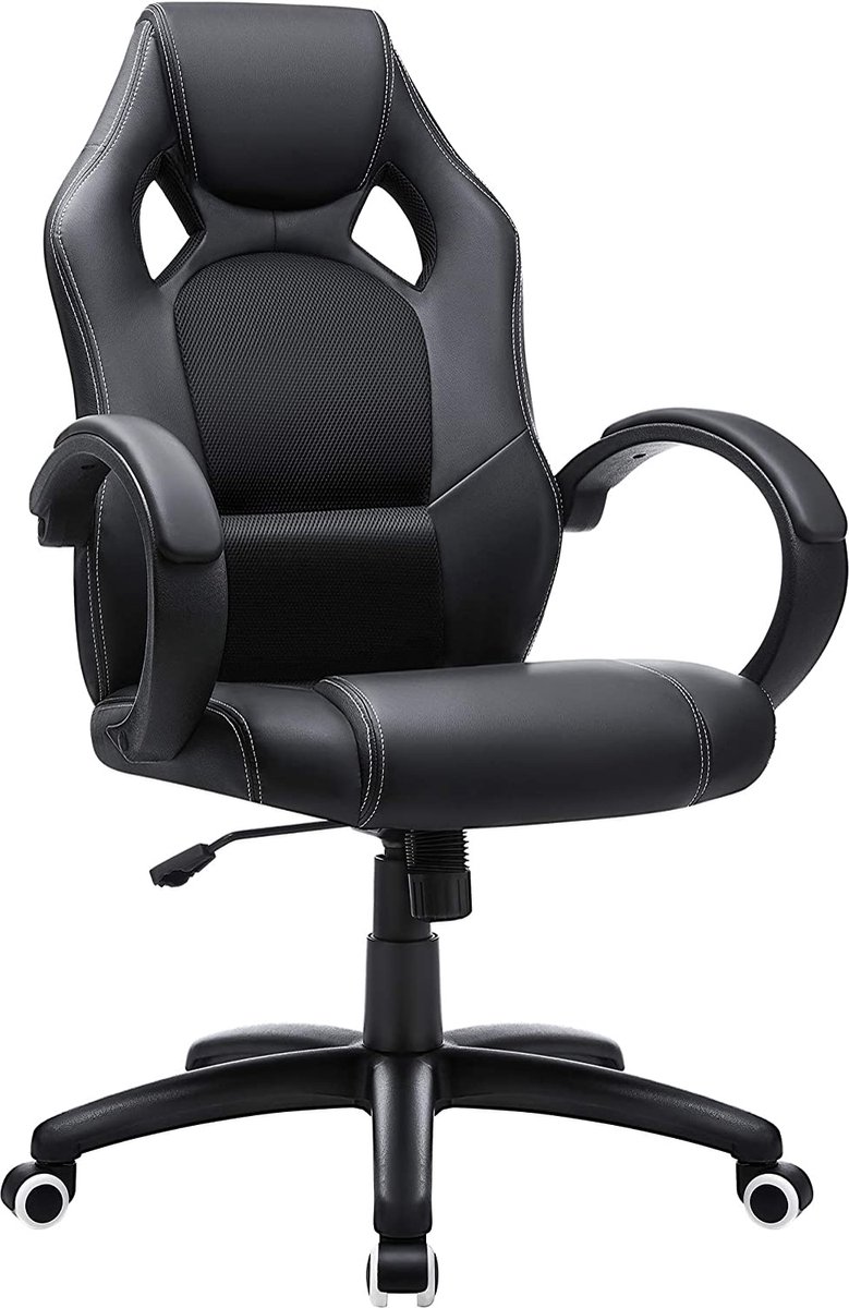 Nifty Living - Fire gaming stoel - kunstleer - zwart - verstelbaar in hoogte
