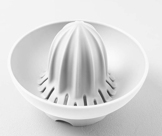 Kunststof - Hand citruspers - Ufo - Ø 15 x H 23 cm - sneeuw wit van Merkloos — afbeelding 2