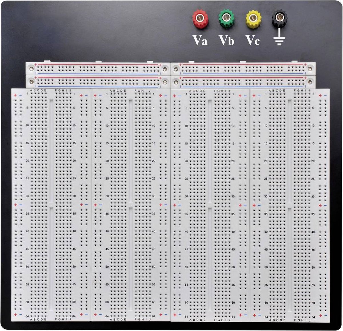 TRU COMPONENTS 0165-40-1-32044 Breadboard Totaal aantal polen 3600 (l x b x h) 186.2 x 228.8 x 8.4 mm 1 stuk(s) - Tru Components