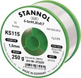 Stannol KS115 à souder, bobine sans plomb Sn99.3Cu0.7 250 g 1.5 mm