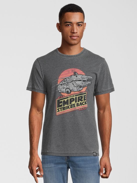 T-shirt récupéré de Star Wars Empire Strikes Back Millennium Falcon