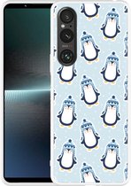Cazy Hoesje geschikt voor Sony Xperia 1 V Pinguins