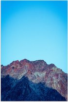 Poster (Mat) - Bergen - Lucht - Blauw - 50x75 cm Foto op Posterpapier met een Matte look