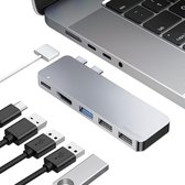 iMounts Hub USB-C MacBook Air/ Pro - 2022 et 2023 - HDMI - USB3. 0 - Coup de foudre 3 - Argent