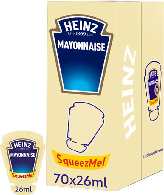 Heinz Mayonaise Squeezeme 70x 26ml bol