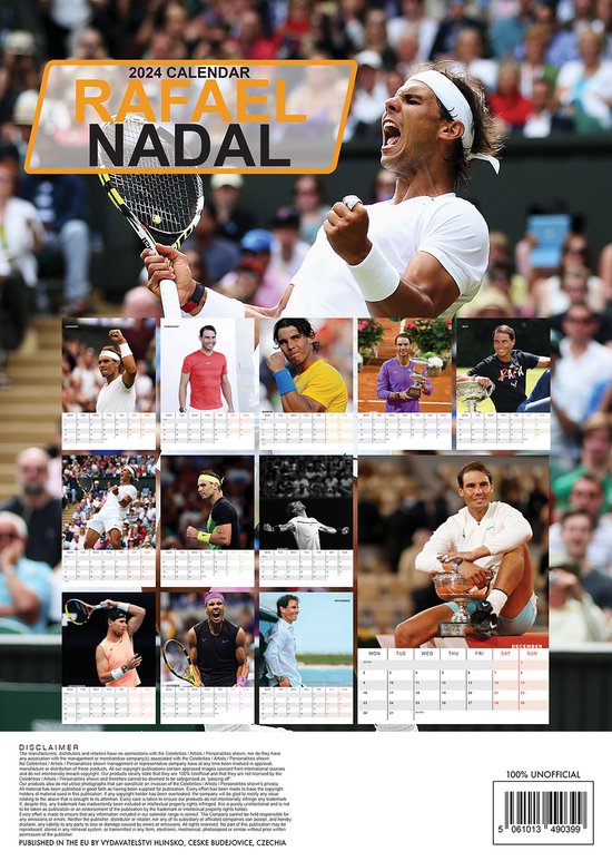 Rafael Nadal Kalender 2024 bol