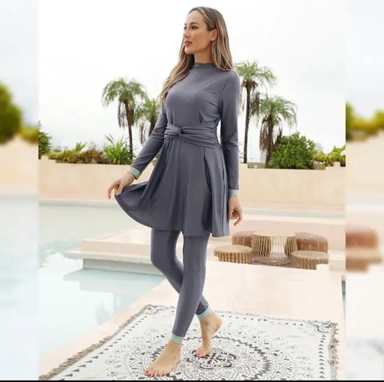 Odizli Burkini Dames moslim lange mouwen body zwembroek schort Odizli Burkini Dames moslim lange mouwen body zwembroek schort