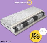 Vita Lux matras 70 x 210 - Clima natuurlatex matras - Pocketvering- 23cm dik - Ergonomisch - Antibacterieel - Wasbare hoes