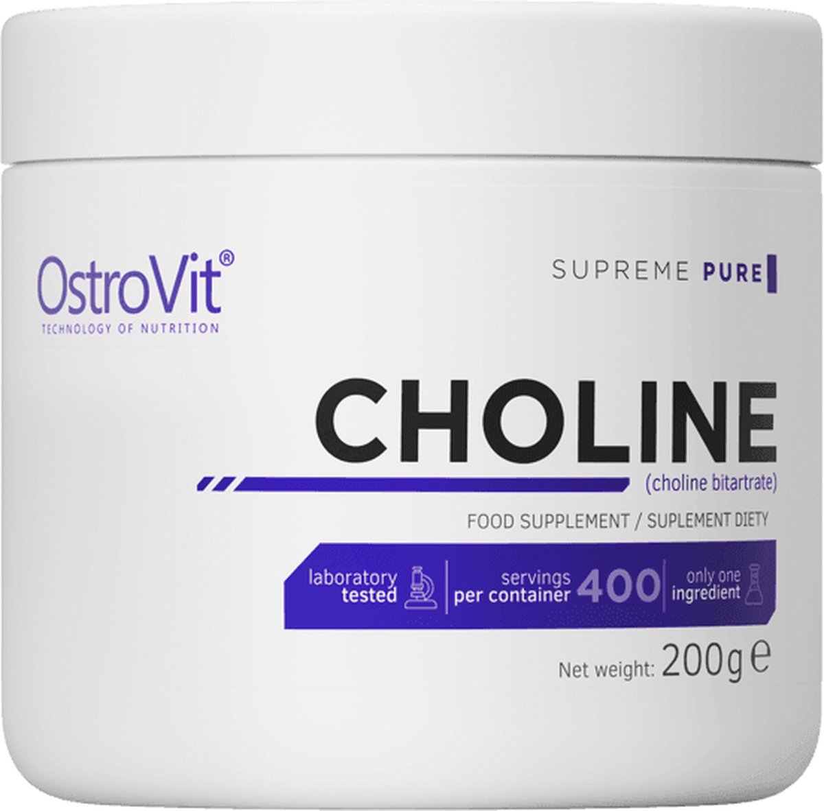 Goedkoopste Mineralen - Choline - Choline bitartraat - 200g - Supplementen - Laboratorium getest kwaliteit!