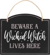 Something Different - Beware A Wicked Witch Lives Here Wandbord/Wanddecoratie - Multicolours