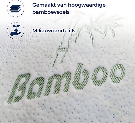 Bamboe Kussen - Set van 2 hoofdkussens - Zachte vulling - Bamboo Kussens