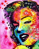 Forfait Peinture de diamants - Marilyn Colorful - 50x40 cm - Set Complet - Couverture Complète - Pierres Carrées