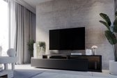 Meubel Square - TV meubel TRON - Mat Zwart - 219 cm - TV kast
