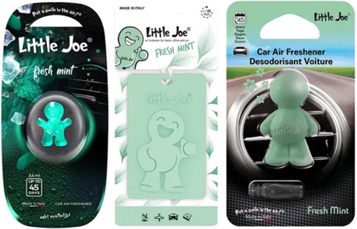 Little Joe 3st Test Verpakking Fresh Mint - Autogeuren/Luchtverfrissers - Special made by Venomssale