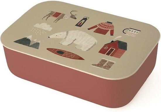 BioLoco PLA lunch box classique hiver nordique - 18,7x12,7x6,5cm