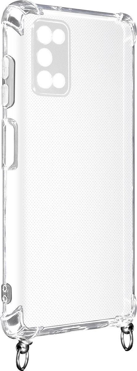 Geschikt voor Samsung Galaxy A03s Hoesje met ringen Voor Koord/Juweel - Transparant