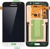 Compleet blok geschikt voor Samsung Galaxy J1 2016 LCD-Touchscreen Wit