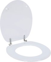 Toiletbril -WC-bril- MDF - Hout - incl bevestigingsmateriaal - Wit