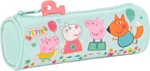 Cilindervormige Schoolpennenzak Peppa Pig Cosy corner Licht Blauw (20 x 7 x 7 cm)