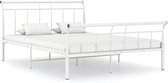 vidaXL-Bedframe-metaal-wit-140x200-cm