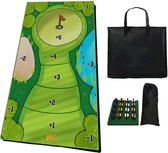 Golf chip game | 150x80cm | 4x4 gekleurde ballen | afslagmat | golfaccessoires