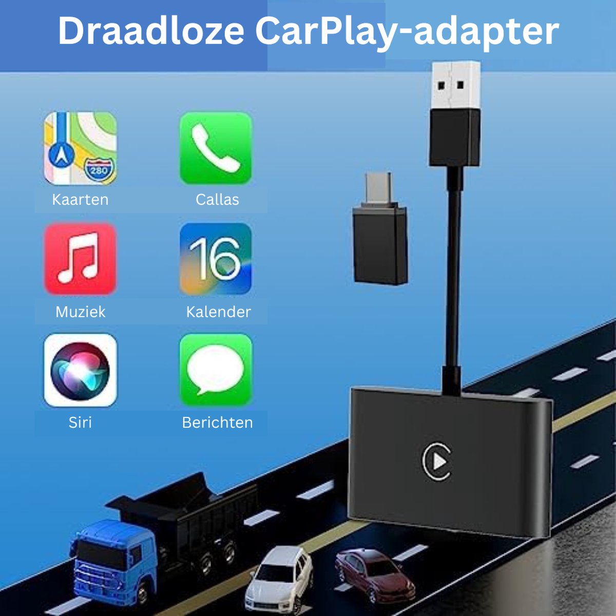 iHeylinkit CarPlay - Carplay sans fil - Convient pour le jeu de voiture  Android et