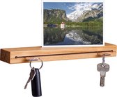 Houten sleutelrek, 30 cm breed, handgemaakt in Beieren; keuze uit meerdere houtsoorten en uitvoeringen