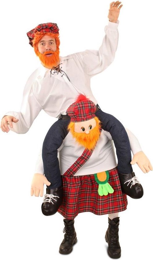 Gedragen door Schotse man pak kostuum - alsof zittend op de nek - Schot  kilt | bol.com
