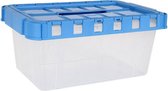 Storage Box with Lid Double Transparent Anthracite (5 L)