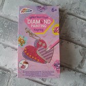 Diamond painting sleutelhanger hartjes