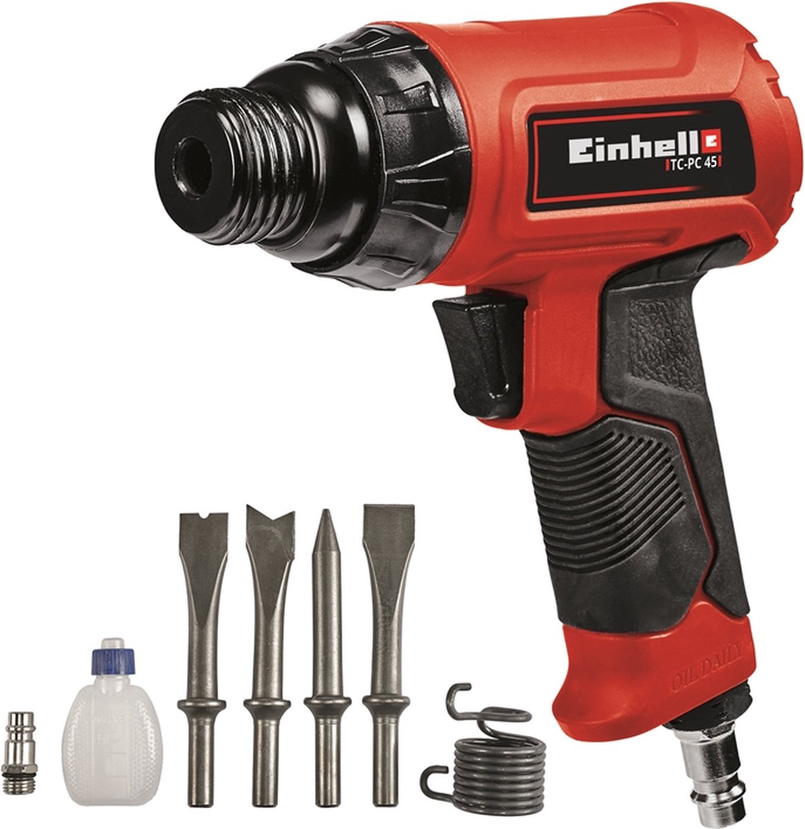 Einhell Pneumatische Hakbeitel TC-PC 45 - 1.2 J - Incl. 4-delige beitelset (120 mm)