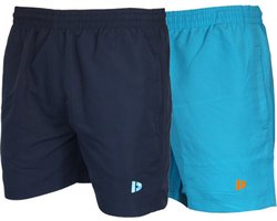 2 - Pack Donnay - Sport/Zwemshort (Toon) - Sportbroek - Heren - Navy/Sea Blue (530)
