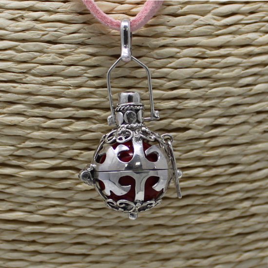 Gerhodineerd zilveren hanger medaillon hart | Echt Zilveren Sieraden
