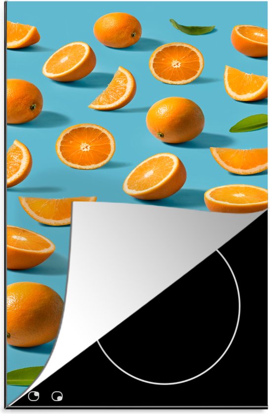 KitchenYeah® Inductie beschermer 30x52 cm - Sinaasappel - Stilleven - Fruit - Kookplaataccessoires - Afdekplaat voor kookplaat - Inductiebeschermer - Inductiemat - Inductieplaat mat