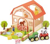 New Classic Toys Wooden Farm House Playset