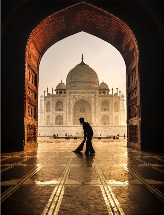 Sunrise At Taj Mahal Kunstdruk | Poster