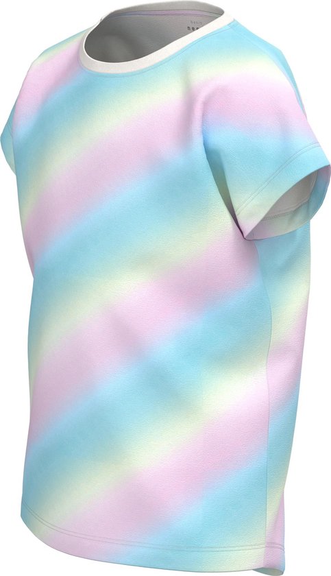 Name it t-shirt meisjes - multi - rainbow - NKFvigga - maat 116