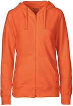 Fairtrade Ladies Zip Hoodie met capuchon Orange - XL